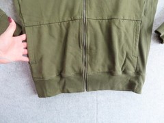 Rapha Hoodie Mens Large Green Full Zip Fleece Sweatshirt Cycling Logo Pockets