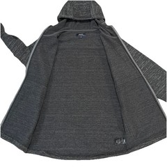 Roark Full Zip Hoodie Mens Large Charcoal Grey Excellent Space Dye RF196