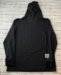 BURLEBO Men’s M Long Sleeve Performance Hoodie Black Lightweight CrossFit Mayhem