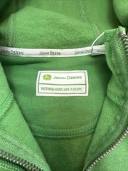 John Deere Hoodie Men’s Quarter Zip Heavyweight Sweatshirt Green Size Small NWT