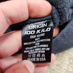 Origin Maine Hoodie Men Large 100 Kilo Heavy Cotton Fleece USA Made Faded
