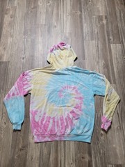 Friends Hoodie Mens Medium Tie Dye Pullover TV Show Graphic Sweatshirt