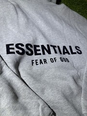 Fear of God Essentials Hoodie Dark Oatmeal Gray Size Medium AUTHENTIC