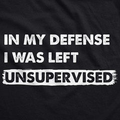 In My Defense I Was Left Unsupervised Unisex Hoodie Funny Misbehaving Adulting