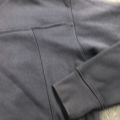 Sapphire Lounge Sweatshirt Mens 2XL Gray Button Front Hoodie Pockets Epaulette *