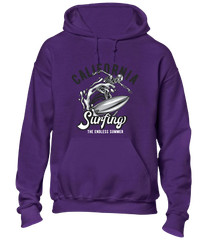 CALIFORNIA SURFING HOODY HOODIE SURFER SURFBOARD SUMMER HOLIDAY CLOTHING TOP