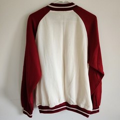 VTG Spaulding Sport Mens Large Baseball Sweatshirt Pinstripe Jersey Full Zip