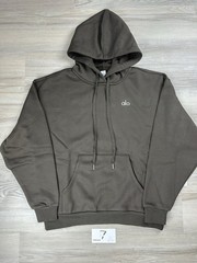 Alo Yoga Accolade Hoodie Pullover Sweatshirt Espresso Brown Size: Large