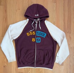 Vintage y2k Triple Five Soul NYC Full Zip Hoodie Sweatshirt Men’s Large Hip Hop