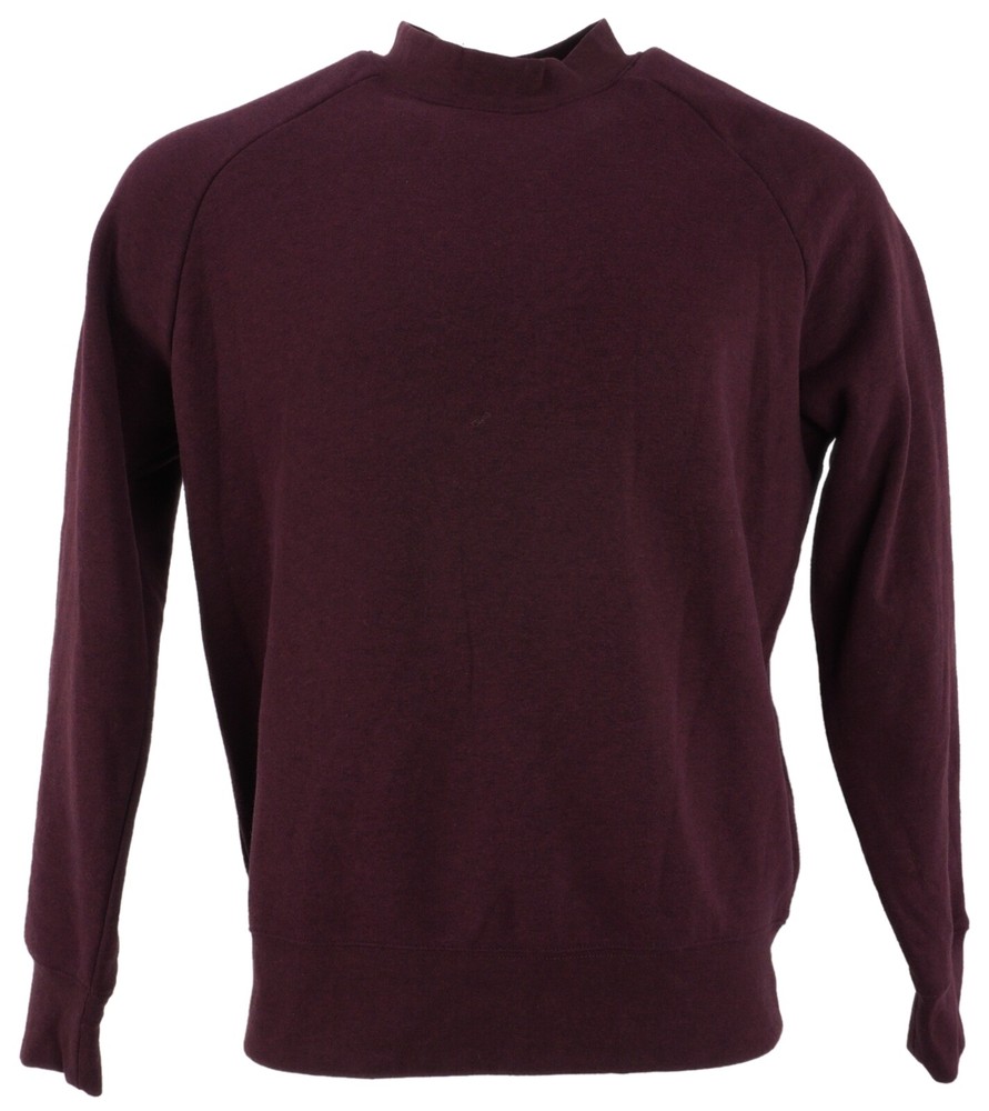 New Topman Mens XXS / S / L Burgundy Knit Cotton Blend Classic Raglan Sweatshirt