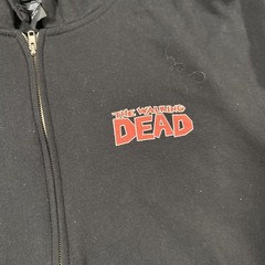 The Walking Dead Hoodie Full Zip Sweatshirt Men XXL 2XL Black Hooded Dual Logo