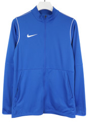 Nike Dri-Fit Sweatshirt Mens M SPORTS Zip Pockets Blue Logo