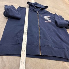 Hurley Certified Surf & Enjoy Navy Full Zip Hoodie Mens L Y2K Skate Streetwear