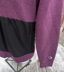 Champion Men’s Sz S Half Zip Fleece Lined Hoodie Sweatshirt Plum Port K-761