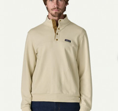 NWT Patagonia Men’s Daily Snap-T Pullover in XL Pelican Beige/Brown accents $179