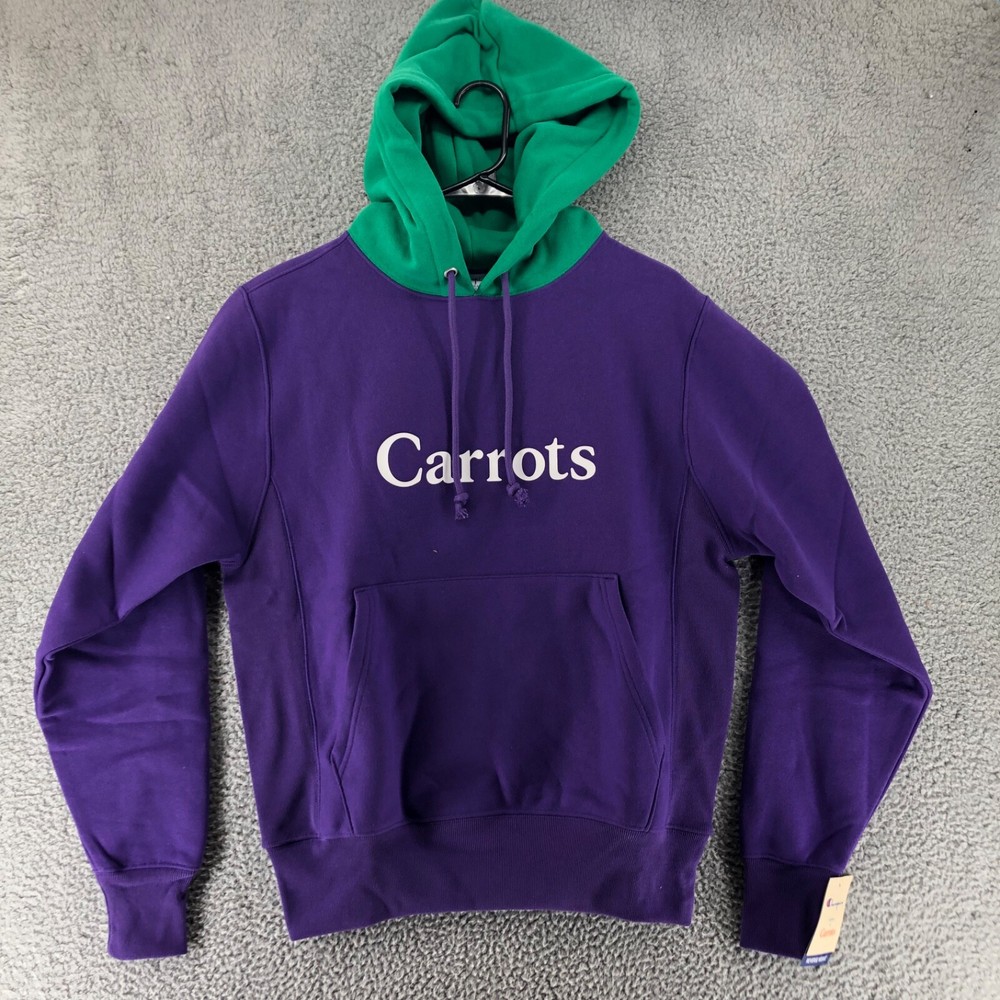 Carrots X Champion Reverse Weave Pullover Hoodie Purple Green Men’s Size S