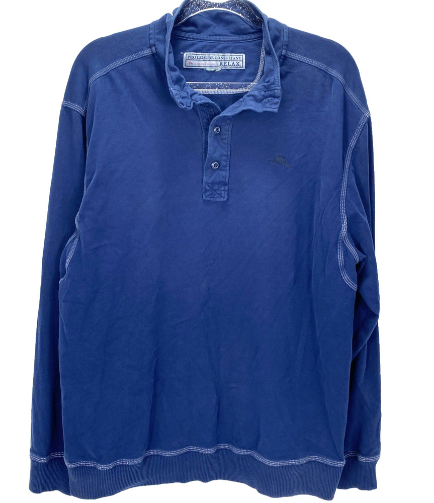 Tommy Bahama Relax Pro Leisure Consultant Sweatshirt Men’s XL Blue Long Sleeve