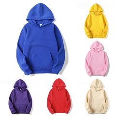 Men’s Plain Pullover Hoodies Casual Hooded Sweatshirts Long Sleeve Classic Tops