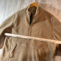 Nike Men’s Yoga Sherpa Sweatshirt Pullover Tan Warm Fuzzy Winter Lounge Size L