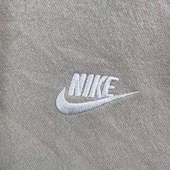 Nike Hoodie Mens Large Beige Club Fleece Pullover Spoetswear Academia Preppy