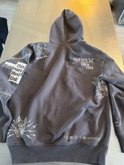 Graphic Hoodie Men’s Size S Grey Skater Hoodie
