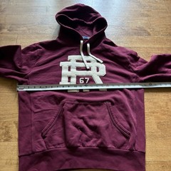Polo Ralph Lauren Varsity Letter PRL Patch Fleece Hoodie Mens Medium Burgundy