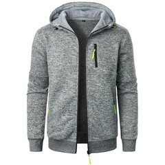 Men Hooded Sports Cardigan Jacket Casual Sweatshirt Baseball Hoodies Winter Fall