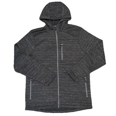 Roark Full Zip Hoodie Mens Large Charcoal Grey Excellent Space Dye RF196