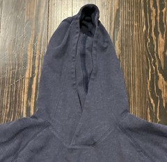 Mizzen Main Pullover Hoodie Mens Medium Blue Rayon Nylon