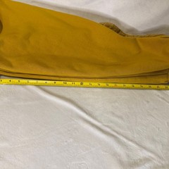 Al Wissam Suede Hoodie Mustard Yellow Embroidered Logo Streetwear Pullover 3XL