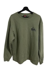 Quiksilver Men’s Olive Green Crew Neck Sweatshirt