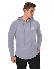 Men Dry Fit Athletic Shirt Workout Running Long Sleeve Shirts with Hoods Hoodie