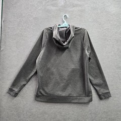 Nike Men Hoodie L Gray Fleece Dri-Fit Activewear Logo Long Sleeve