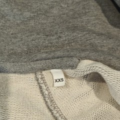 AMI Alexandre Mattiussi Women’s Gray Full Zip Hooded Logo Hoodie Pockets XXS