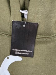 Juana World Hoodie Mens Large Green Walking Blunt Graphic Pullover Sweatshirt