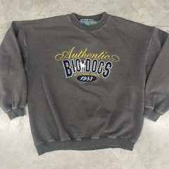 Vintage Big Dogs Embroidered Crew Neck Sweatshirt Men’s Size L Gray
