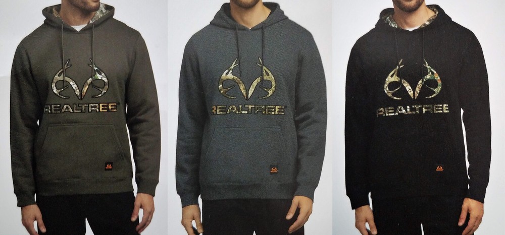 Realtree Deer Assorted Black Grey Green Hooded Hoodie Sweatshirt Size Medium NEW