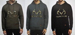 Realtree Deer Assorted Black Grey Green Hooded Hoodie Sweatshirt Size Medium NEW