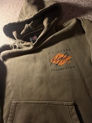 Jordan Air Jordan Flight Collection Green Fleece Pullover Hoodie Men’s L Logo