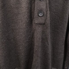 Triple Five Soul Mens Large Henley Knit Hoodie Pullover Sweatshirt Gray