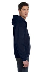 Champion Powerblend Double Dry Action Fleece Full Zip Hoodie Navy Blue Size XL