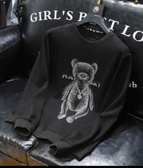 New Men Luxury Diamond Bear Rhinestones Fashion Black High Quality 4 Colors