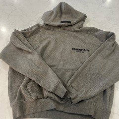 Essentials Fear of God Dark Oatmeal Pullover Hoodie Size S