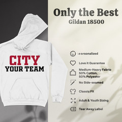Men’s Hoodies 2026 Football Teams, S – 5XL,Sports Fan White Hooded Sweatshirt