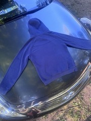 Alphalete Hoodie Navy Blue Pullover Script Embroidered Logo Gym Mens Size Medium