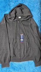 Mens Mission Ridge Charcoal Heather Full Zip Up Hoodie With Pockets- Size 2XL