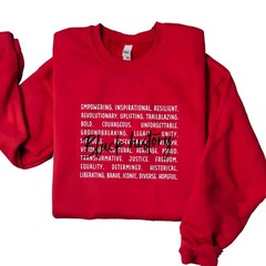 Black History Empowerment Christian Word Cloud Sweatshirt