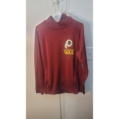 NFL Combine Authentic Washington Redskins Hoodie Mens Medium Burgundy WAS Logo