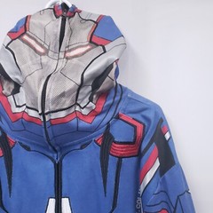 Iron Man 3 Patriot (Marvel Comics) Mens Zip Up Full Face Hoodie Sweatshirt Sz 2X