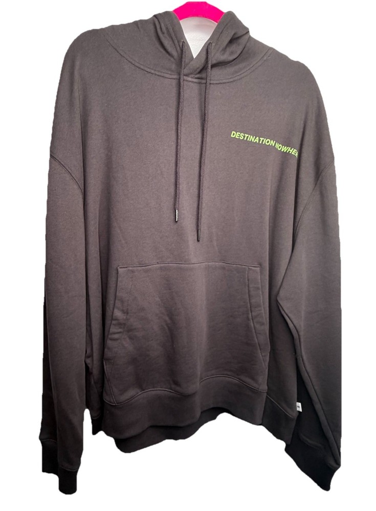 Mode of One MEN’S Jet Gray Destination Nowhere Hoodie Fleece Wall Sz. XXL NWT